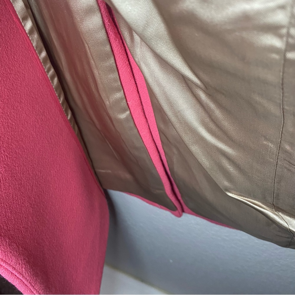 Like New J.Crew Double-Breasted Coat, Italian Double Cloth In Pink - Size 8 - Picture 7 of 9